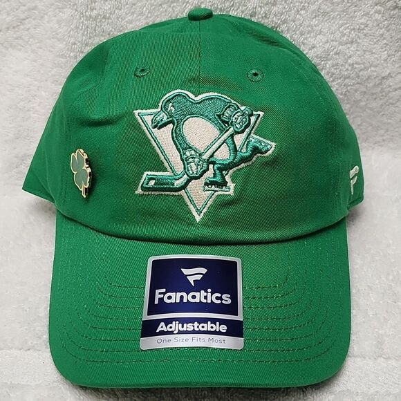 Fanatics Pittsburgh Penguins St Patrick's Green Sliderback Hat - New - Picture 1 of 9